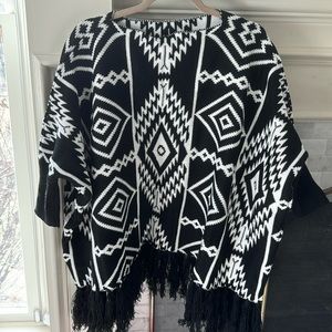 One size fits all Super comfy and chic poncho sweater